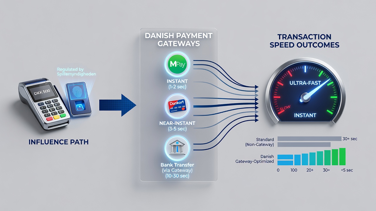 Diagram over transaktionshastigheder mellem danske gateways og bettingplatforme